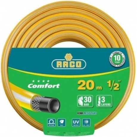 Шланг поливочный RACO COMFORT, 1/2?, 20 м, 30 атм, трёхслойный, ...