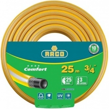 Шланг поливочный RACO COMFORT, 3/4?, 25 м, 25 атм, трёхслойный, ...