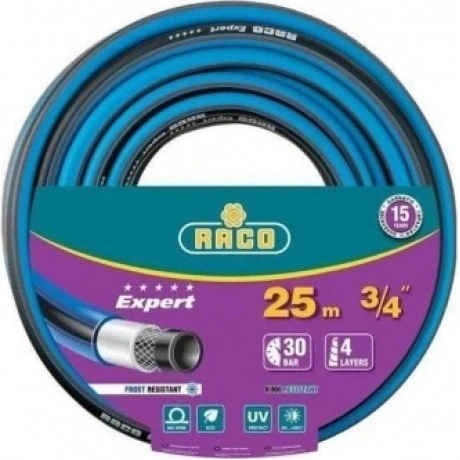 Шланг поливочный RACO EXPERT, 3/4?, 25 м, 30 атм, четырёхслойный...