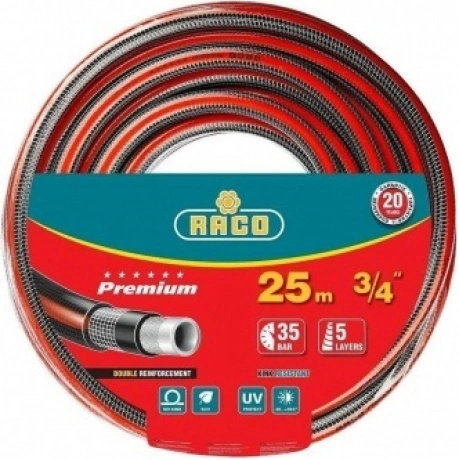 Шланг поливочный RACO PREMIUM, 3/4?, 25 м, 35 атм, пятислойный, ...