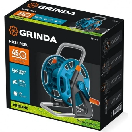 Катушка для шлангов GRINDA HR-45, для шлангов 45м x 1/2? и 20м х...