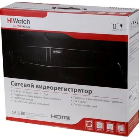 Видеорегистратор NVR (сетевой) HiWatch DS-N316/2P(D) - фото 6