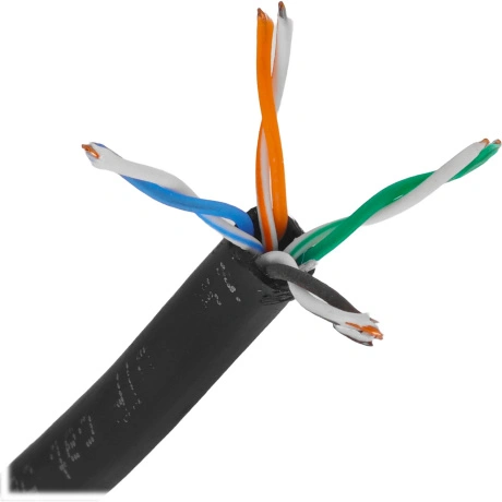 Кабель SkyNet Light CSL-UTP-4-CU-OUT/100, UTP, кат.5e, 100м, чер...