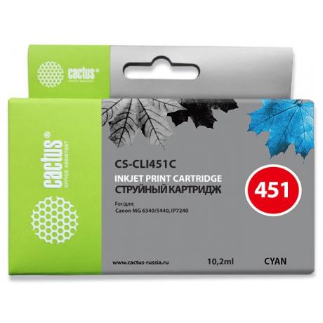 Картридж Cactus CS-CLI451C голубой - фото 1