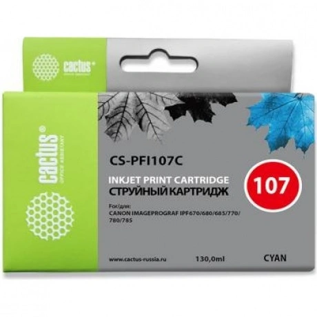 Картридж Cactus CS-PFI107C синий