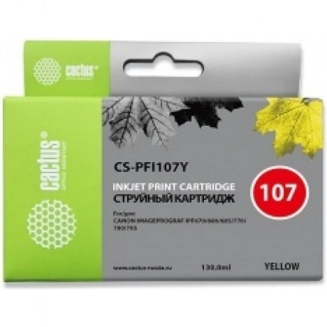 Картридж Cactus CS-PFI107Y желтый