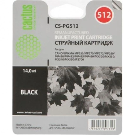 Картридж Cactus CS-PG512 черный