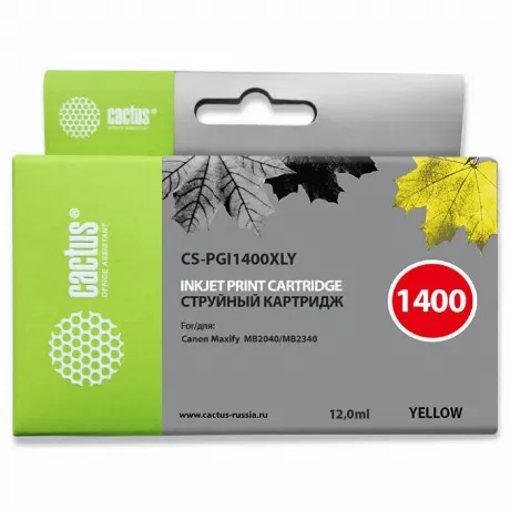Картридж Cactus CS-PGI1400XLY желтый