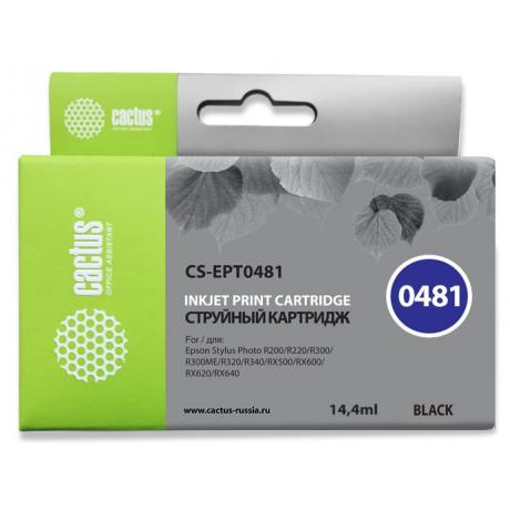 Картридж Cactus CS-EPT0481 черный - фото 1