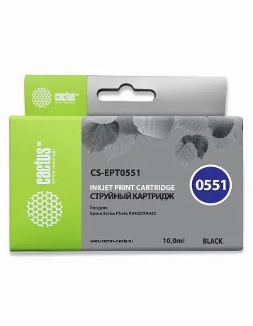Картридж Cactus CS-EPT0551 черный