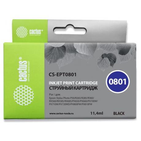 Картридж Cactus CS-EPT0801 черный - фото 1