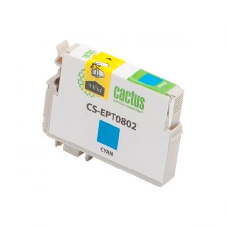 Картридж Cactus CS-EPT0802 голубой - фото 2