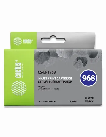 Картридж Cactus CS-EPT968 черный матовый