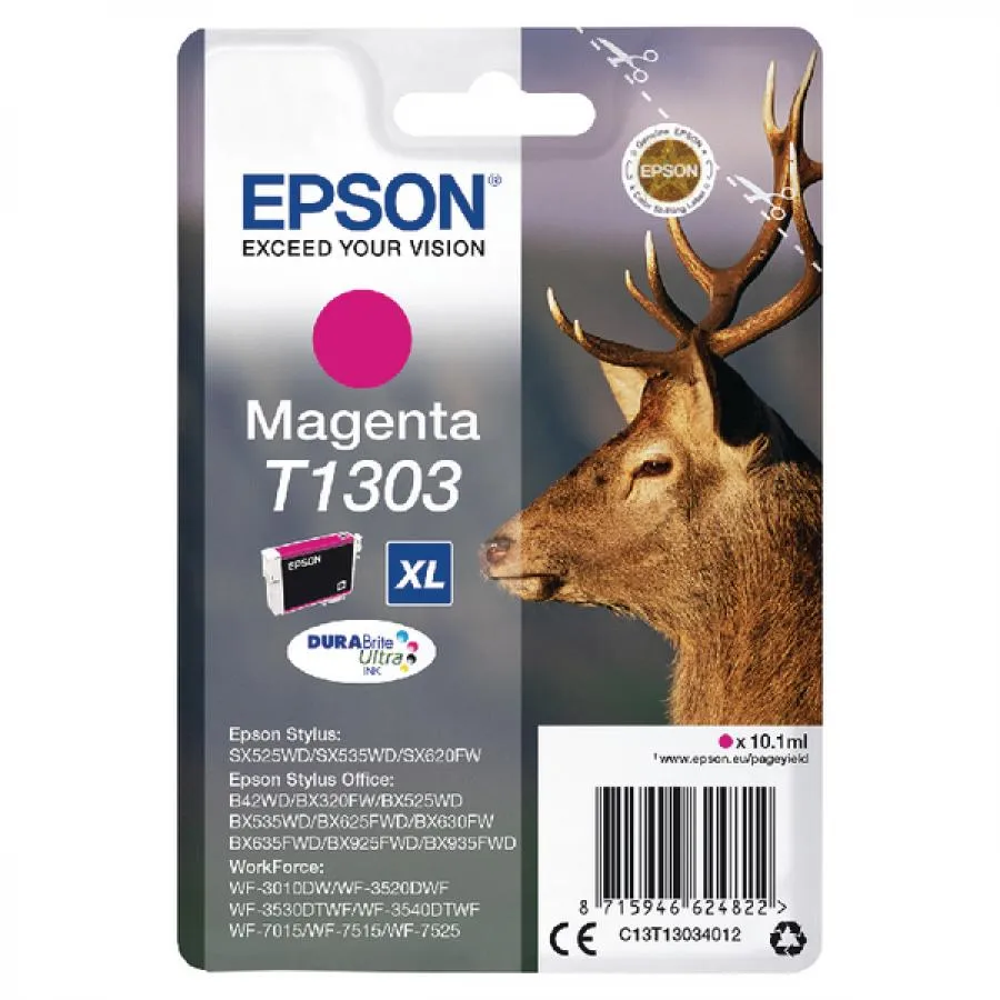 Картридж Epson T1303 (C13T13034012) для Epson B42WD, пурпурный