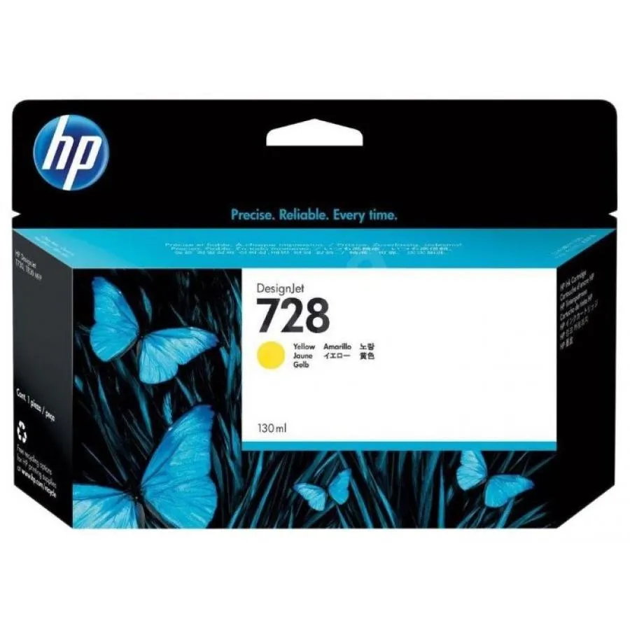 Картридж HP F9J65A для HP DJ T730/T830, желтый