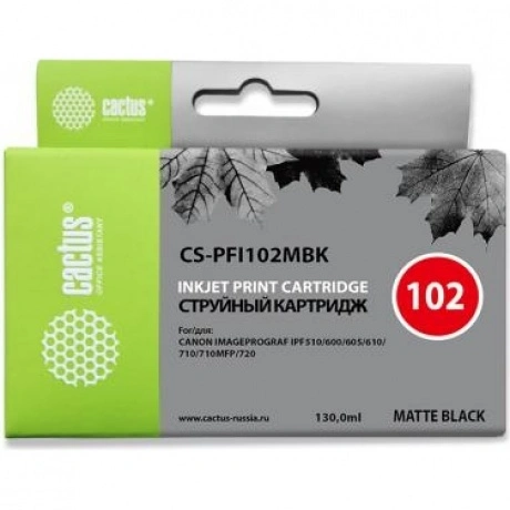Картридж Cactus CS-PFI102MBK для Canon iPF500/iPF600/iPF700/ MFP...