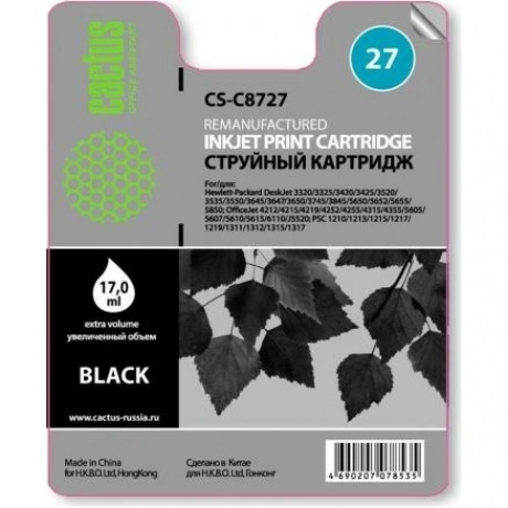 Картридж Cactus CS-C8727 для №27 HP DeskJet 3320/3325/3420/3425/...