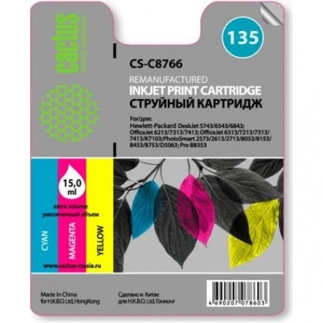Картридж Cactus CS-C8766 для №135 HP DJ5743/6543/6843, OfficeJet...