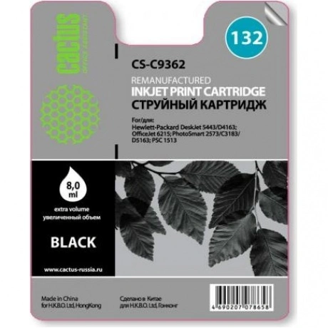 Картридж Cactus CS-C9362 №132 для HP DJ 5443/D4163/DJ 6215/PS 25...