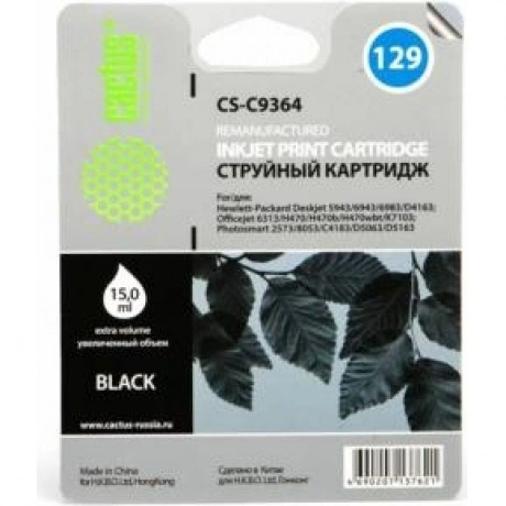 Картридж Cactus CS-C9364 №129 для HP PS 8053/8753/5943/2573/DJ 5...