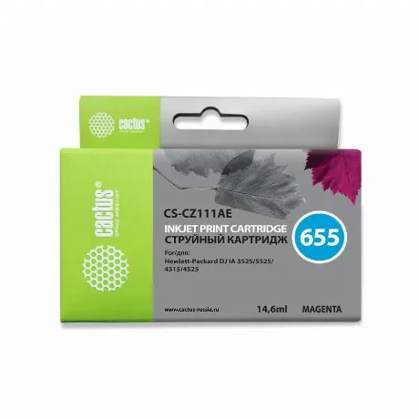 Картридж Cactus CS-CZ111AE №655 для HP DJ IA 3525/5525/4615/6525...