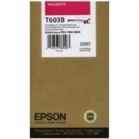 Картридж струйный Epson T603B C13T603B00 пурпурный (220мл) для E...