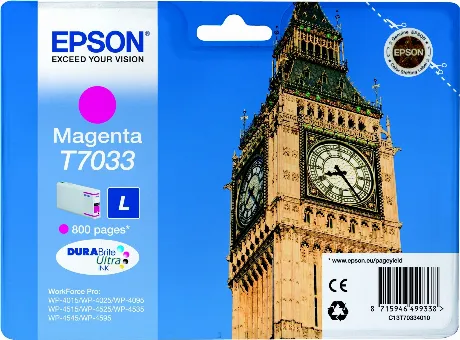 Картридж струйный Epson C13T70334010 пурпурный (800стр.) для Eps...