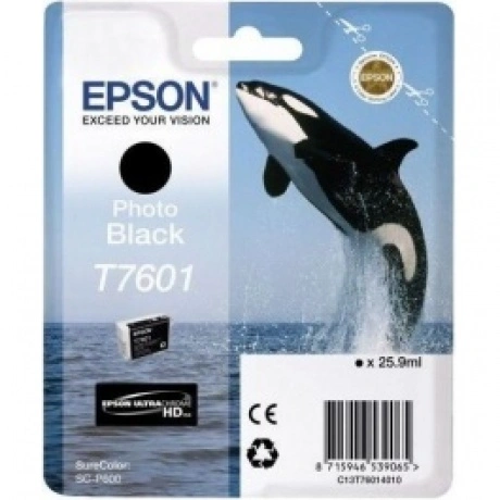 Картридж струйный Epson T7601 C13T76014010 фото черный (25.9мл) ...