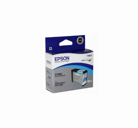 Картридж струйный Epson T5802 C13T580200 голубой (80мл) для Epso...