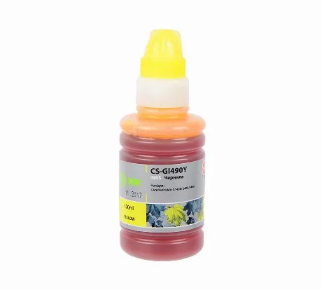 Чернила Cactus CS-GI490Y желтый 100мл для Canon Pixma G1400/G240...