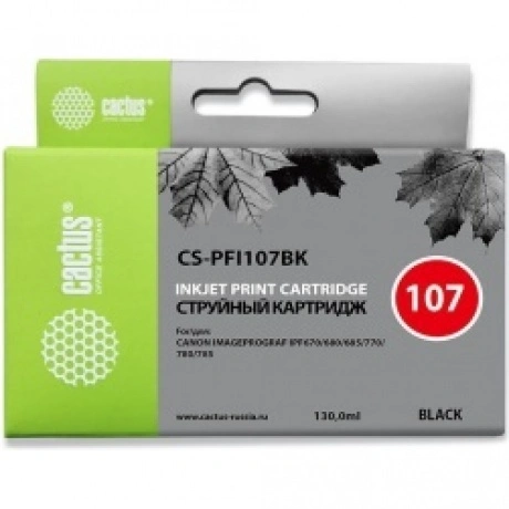 Картридж струйный Cactus CS-PFI107MBK черный матовый (130мл) для...