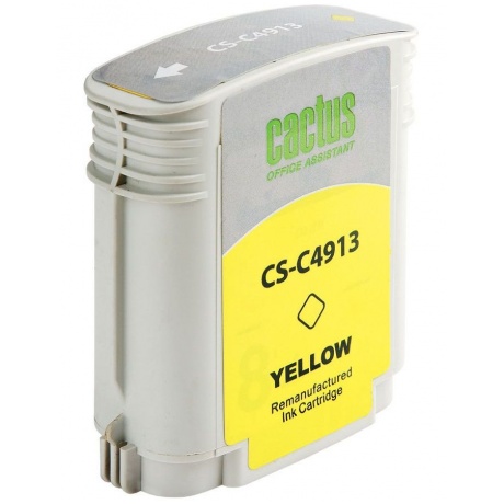 Картридж струйный Cactus CS-C4913 желтый для HP DJ 500/800C (72м...
