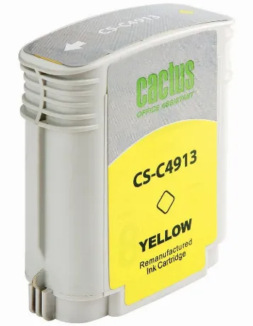 Картридж струйный Cactus CS-C4913 желтый для HP DJ 500/800C (72м...