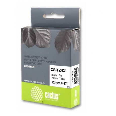 Картридж ленточный Cactus CS-TZ631 черный для Brother 1010/1260V...