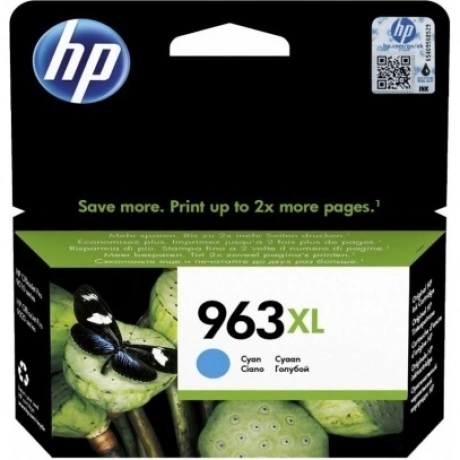 Картридж струйный HP 963 3JA27AE голубой (1600стр.) для HP Offic...