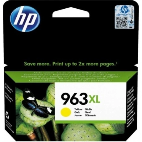 Картридж струйный HP 963 3JA29AE желтый (1600стр.) для HP Office...