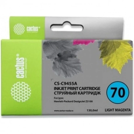Картридж струйный Cactus CS-C9455A №70 светло-пурпурный (130мл) ...