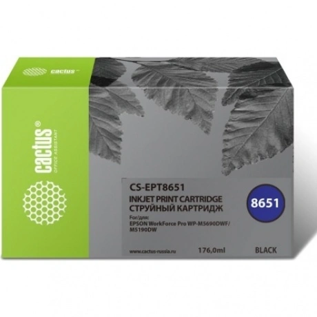 Картридж струйный Cactus CS-EPT8651 черный (8000стр.) для Epson ...