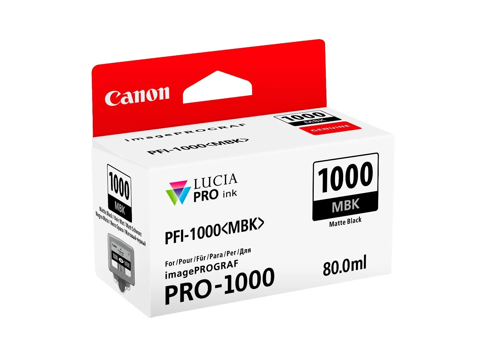 Картридж струйный Canon PFI-1000MBK (0545C001) черный - фото 2
