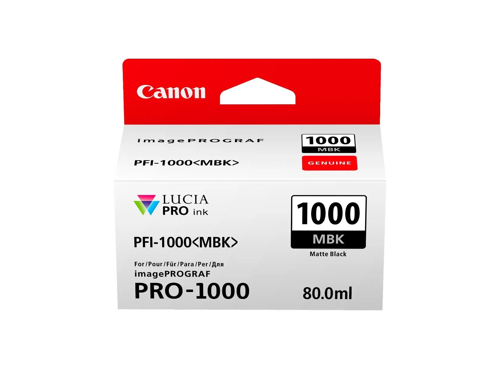 Картридж струйный Canon PFI-1000MBK (0545C001) черный - фото 3
