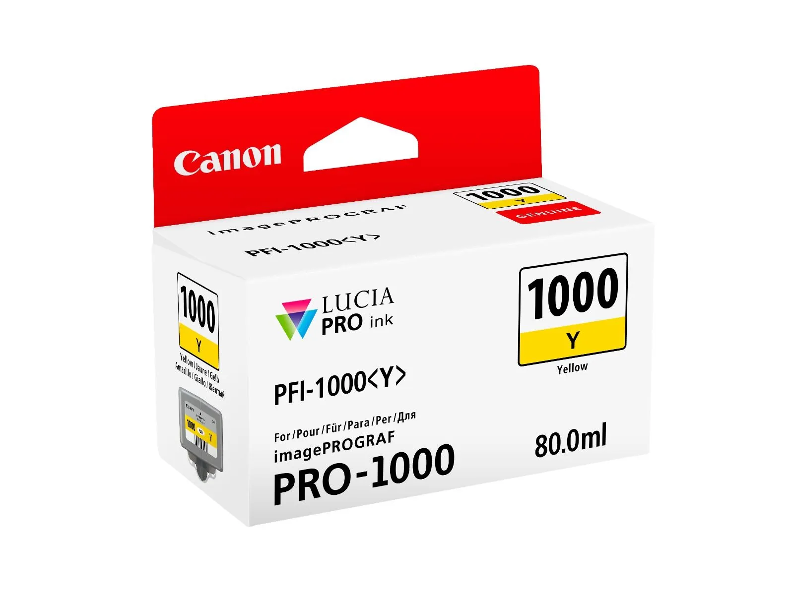 Картридж струйный Canon PFI-1000Y (0549C001) желтый - фото 2