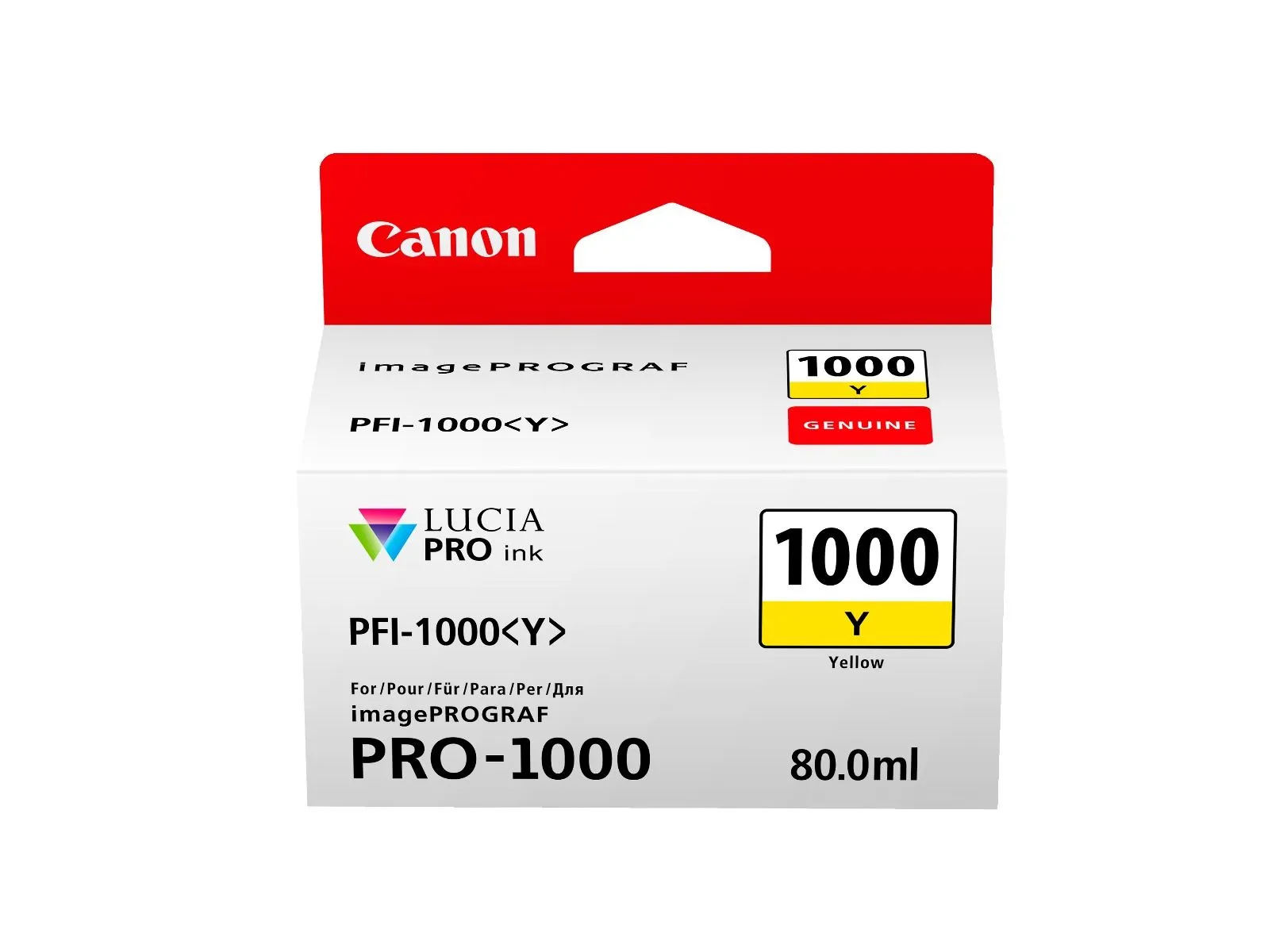 Картридж струйный Canon PFI-1000Y (0549C001) желтый - фото 3