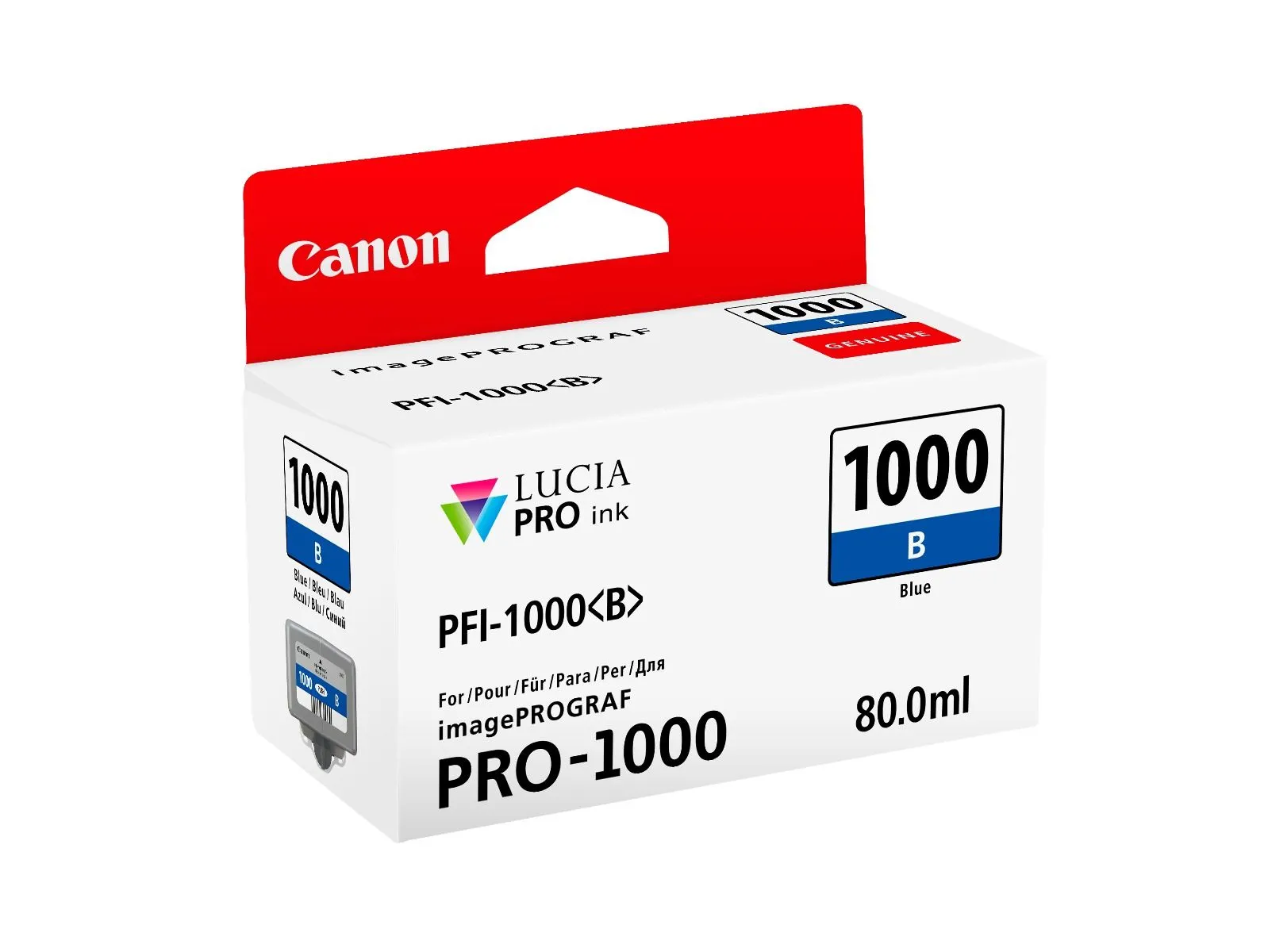 Картридж струйный Canon PFI-1000B (0555C001) синий - фото 2