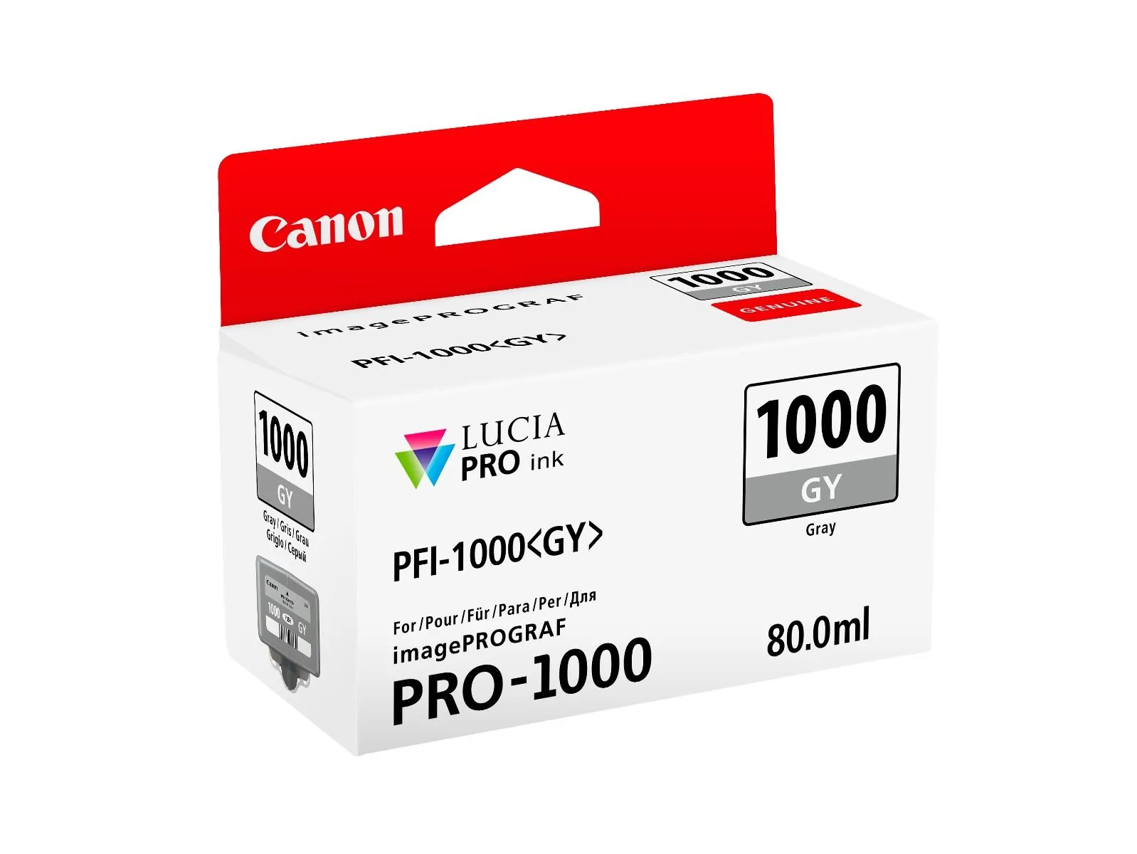 Картридж струйный Canon PFI-1000GY (0552C001) серый - фото 2