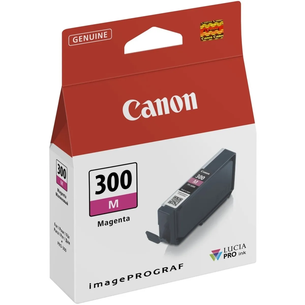 Картридж струйный Canon PFI-300 M (4195C001) пурпурный - фото 1