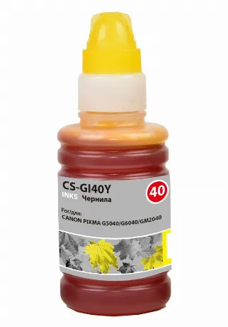 Чернила Cactus CS-GI40Y желтый70мл для Canon Pixma G5040/G6040/G...