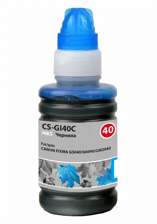 Чернила Cactus CS-GI40C голубой70мл для Canon Pixma G5040/G6040/...