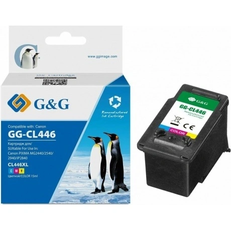 Картридж струйный G&G GG-CL446 многоцветный для Canon Pixma MG24...