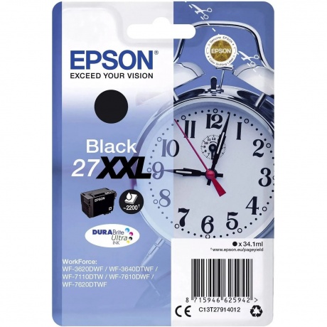 Картридж Epson IC Black XXL WF71107610 new (C13T27914012) - фото 1