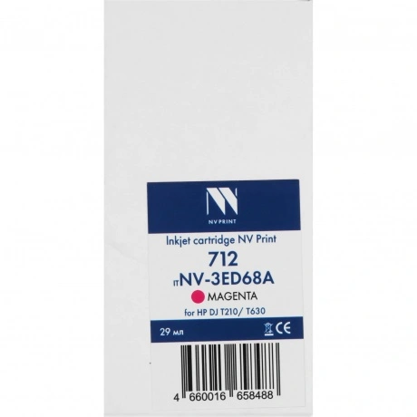 Струйный картридж NV Print 712 (NV-3ED68A) Magenta для HP DJ T21...